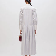 Pinstripe Pressed Petal Dress