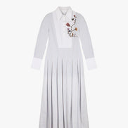 Pinstripe Pressed Petal Dress