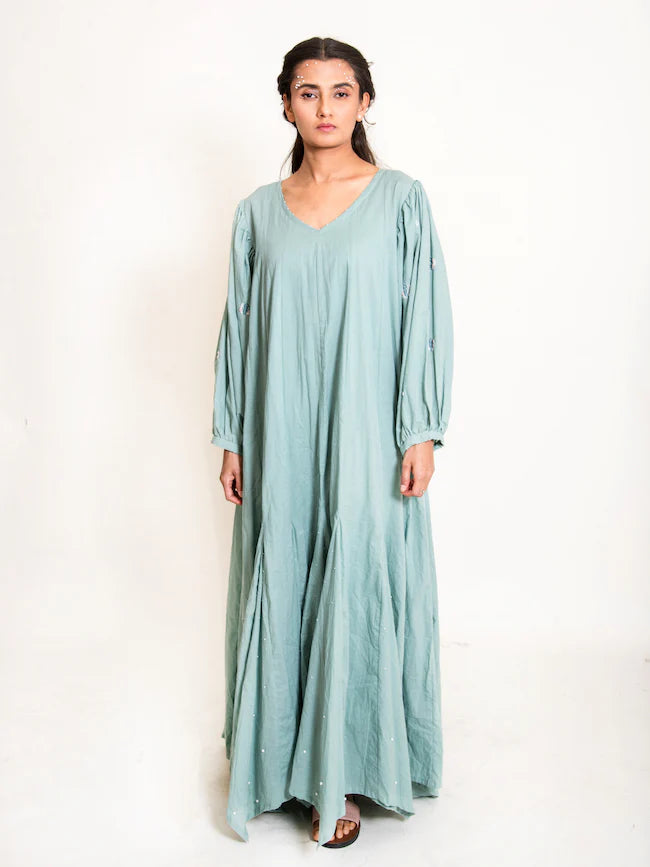 Seeho Dress Mul Cotton - Mint Green