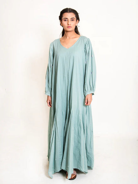 Seeho Dress Mul Cotton - Mint Green