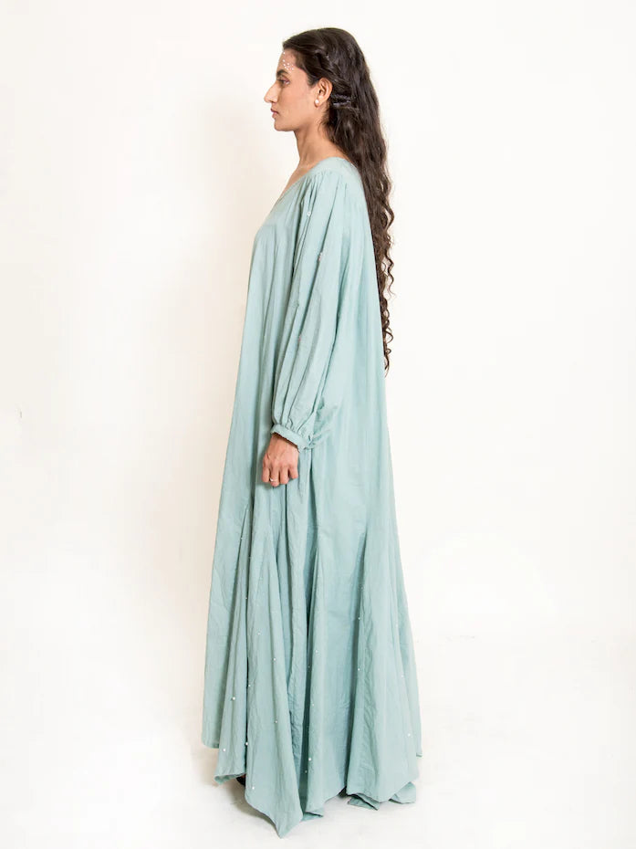 Seeho Dress Mul Cotton - Mint Green