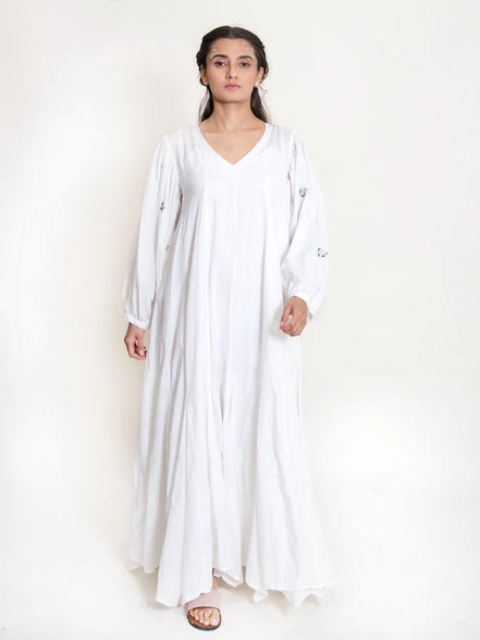 Seeho Dress Mul Cotton - White