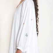 Seeho Dress Mul Cotton - White