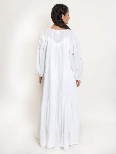 Seeho Dress Mul Cotton - White