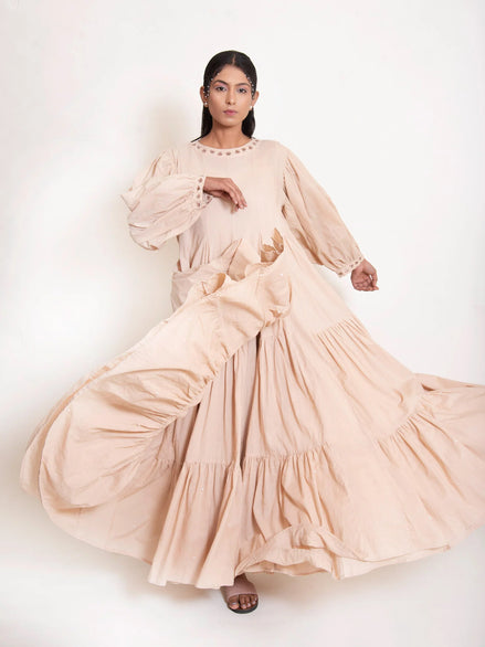 Shell Dress Mul Cotton - Ivory