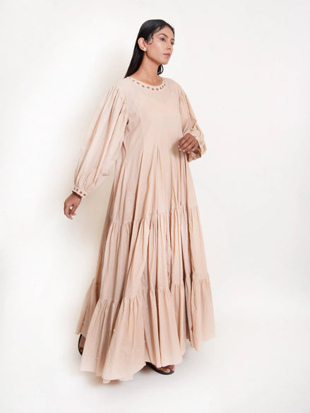 Shell Dress Mul Cotton - Ivory
