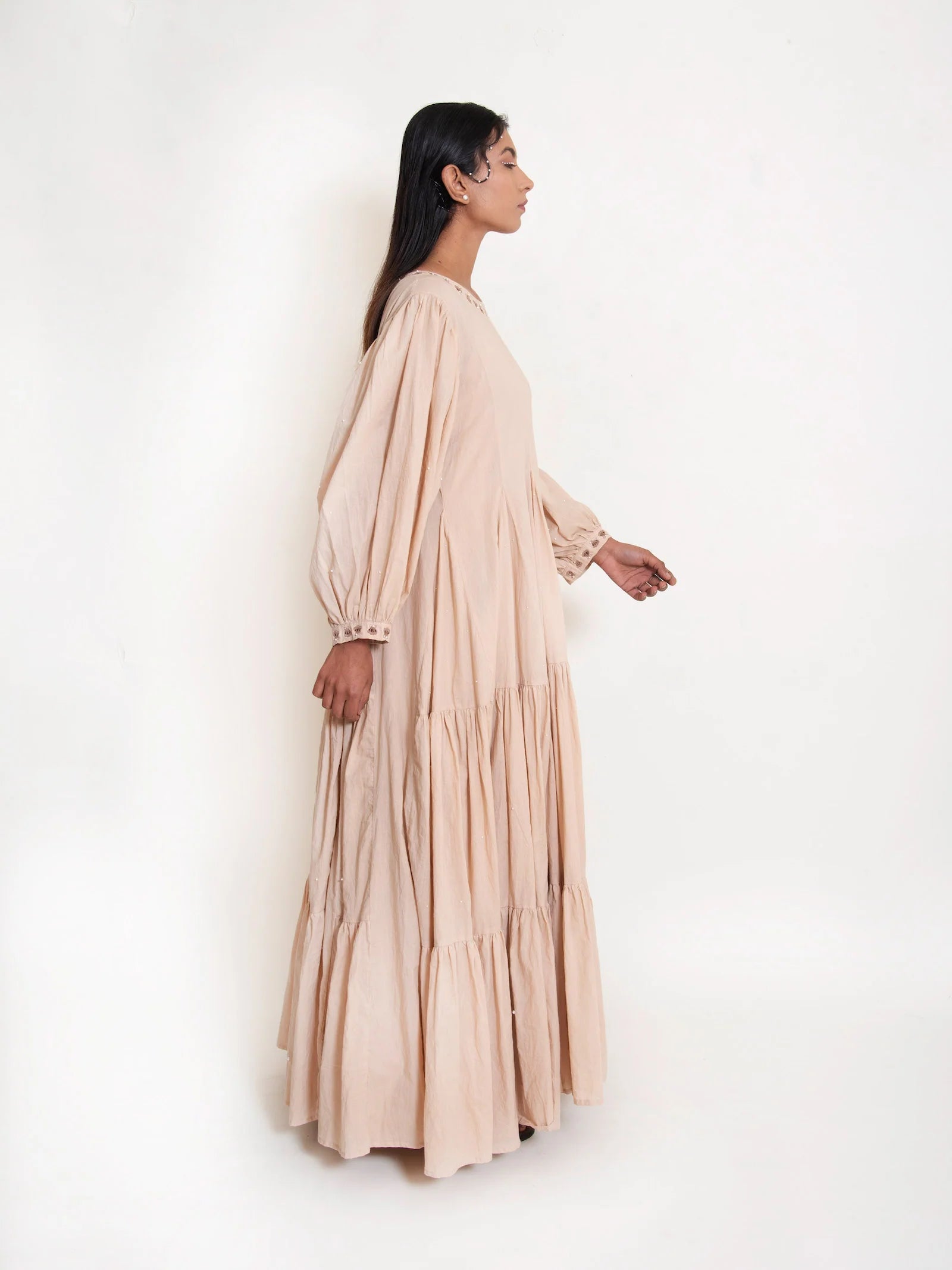 Shell Dress Mul Cotton - Ivory