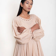 Shell Dress Mul Cotton - Ivory