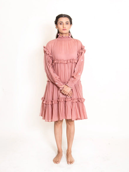 Squid Dress Mul Cotton - Onion Pink