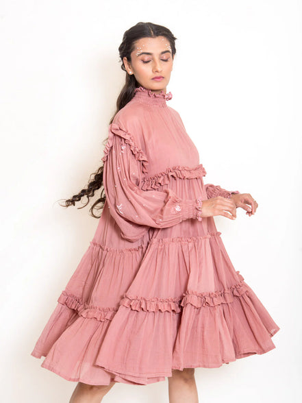 Squid Dress Mul Cotton - Onion Pink