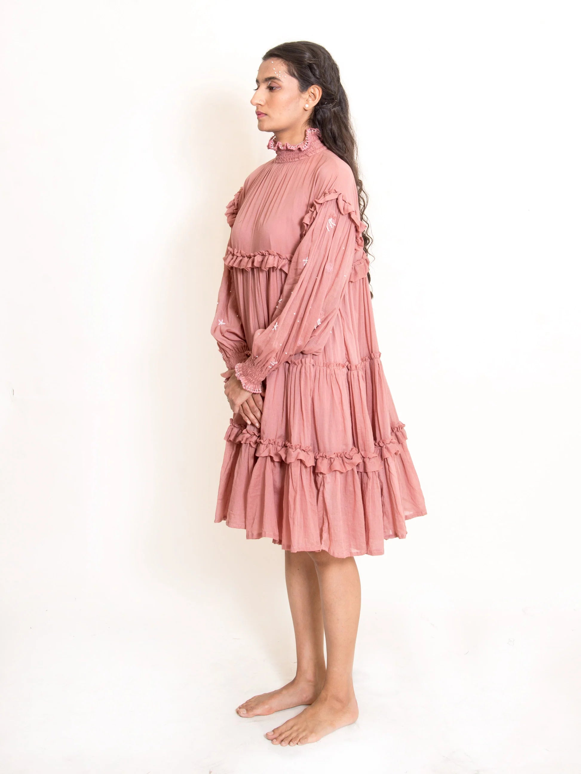 Squid Dress Mul Cotton - Onion Pink