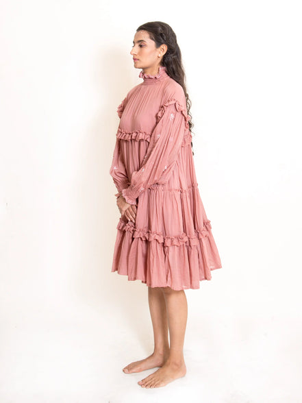 Squid Dress Mul Cotton - Onion Pink