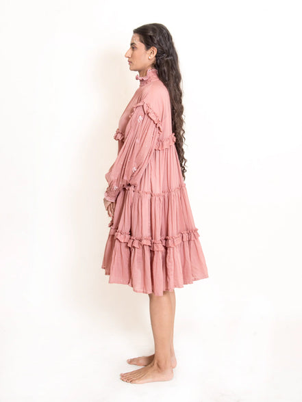 Squid Dress Mul Cotton - Onion Pink