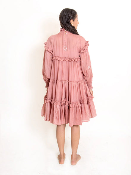 Squid Dress Mul Cotton - Onion Pink