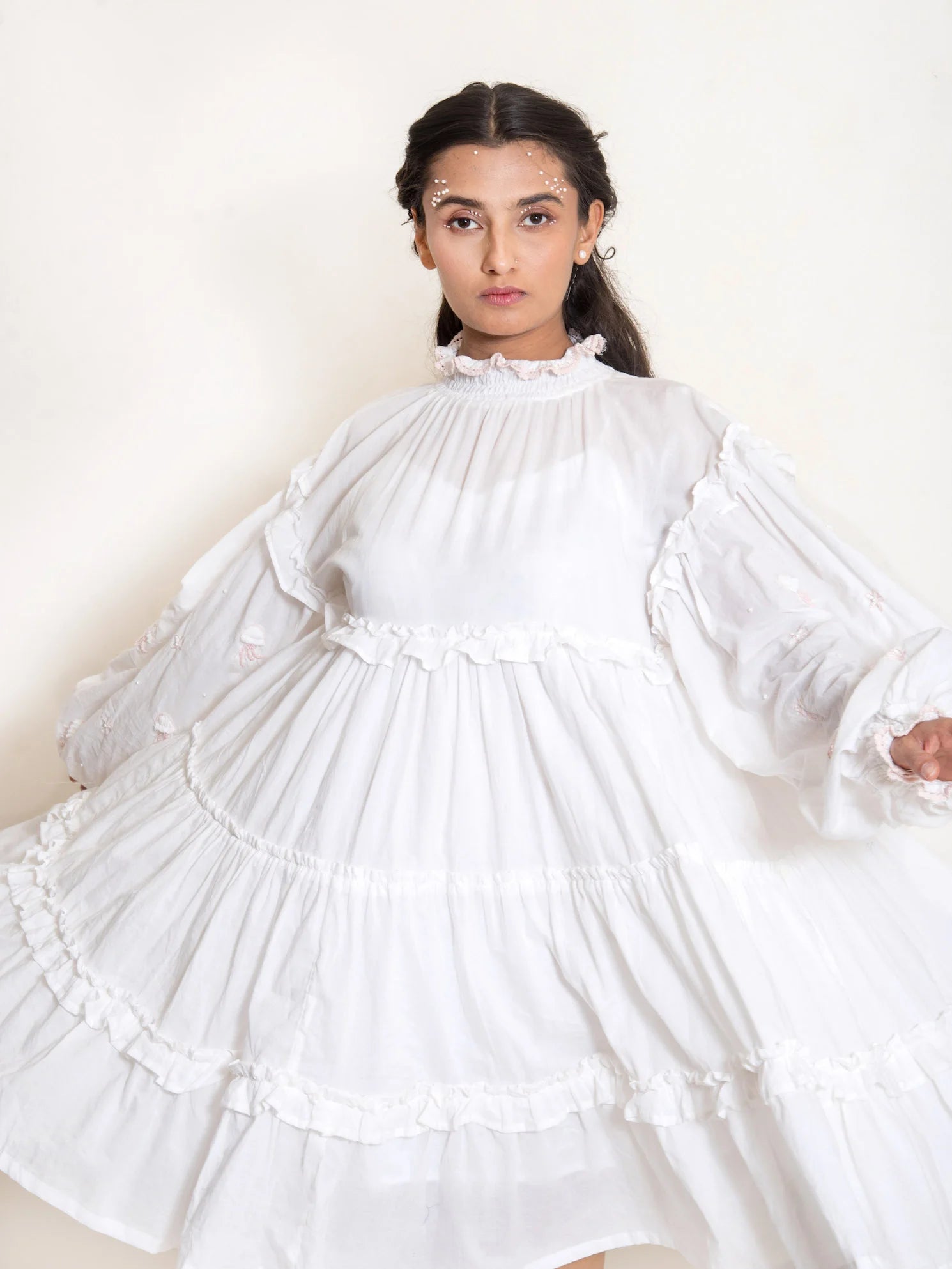 Squid Dress Mul Cotton - White