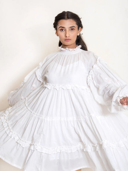 Squid Dress Mul Cotton - White