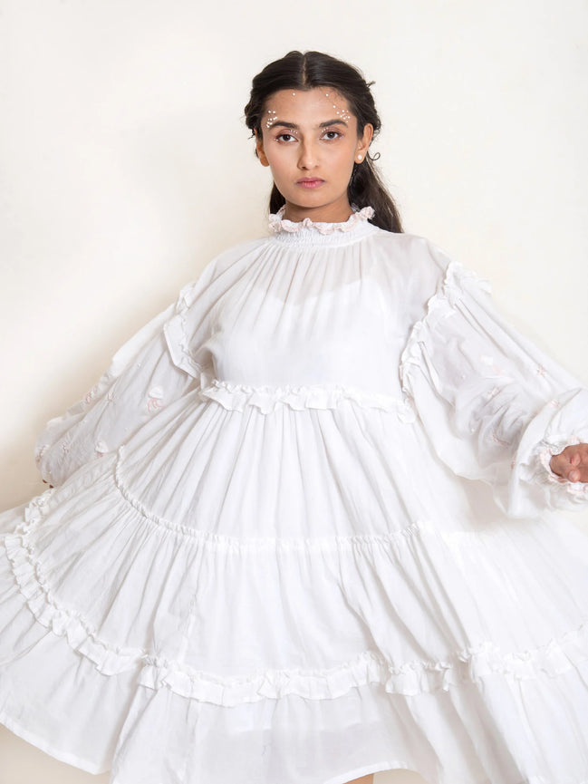 Squid Dress Mul Cotton - White