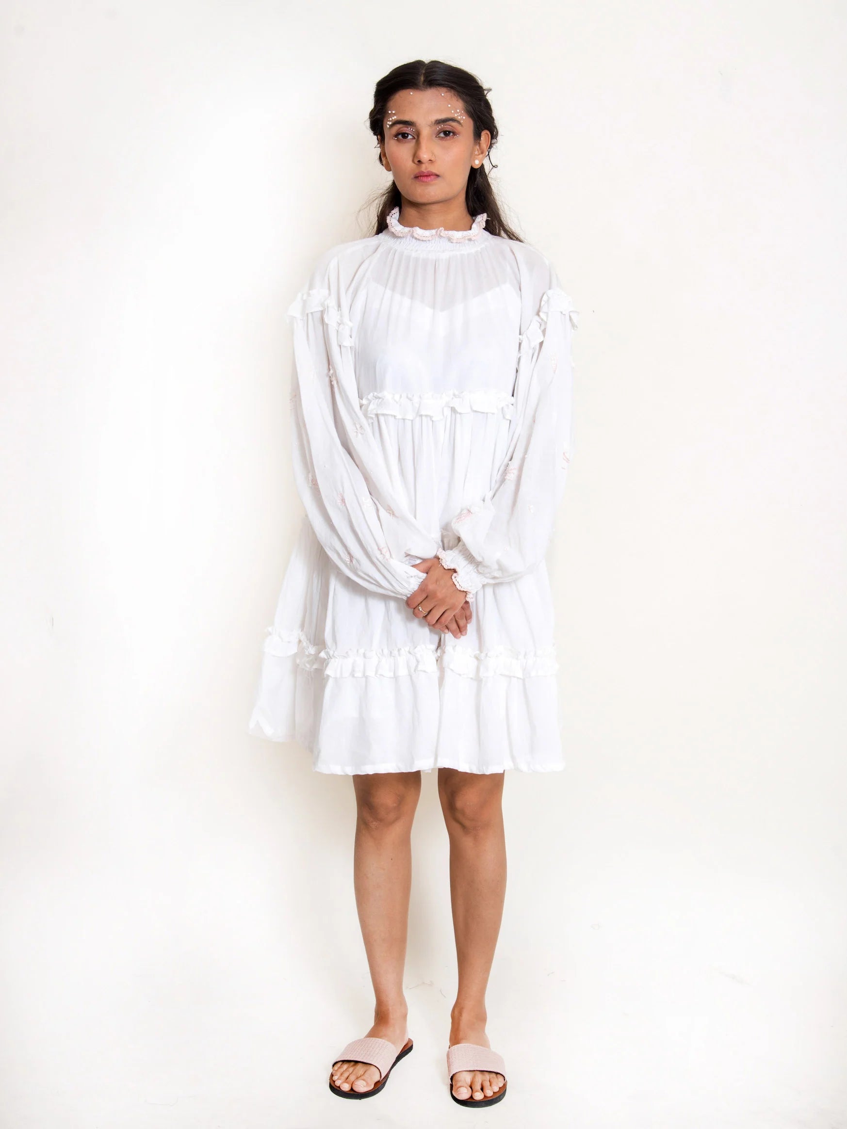 Squid Dress Mul Cotton - White