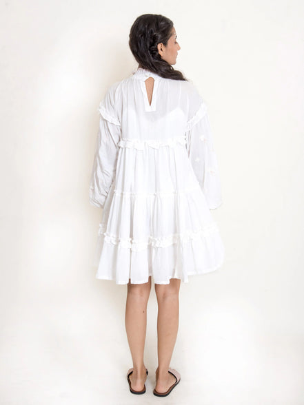 Squid Dress Mul Cotton - White