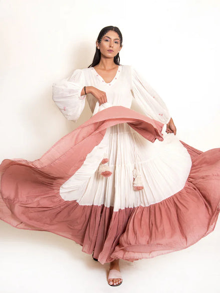 Stark Dress Mul Cotton - Beige