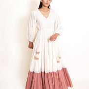 Stark Dress Mul Cotton - Beige