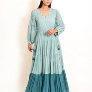 Stark Dress Mul Cotton -Mint Green