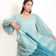 Stark Dress Mul Cotton -Mint Green