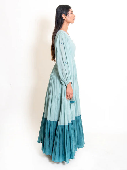 Stark Dress Mul Cotton -Mint Green