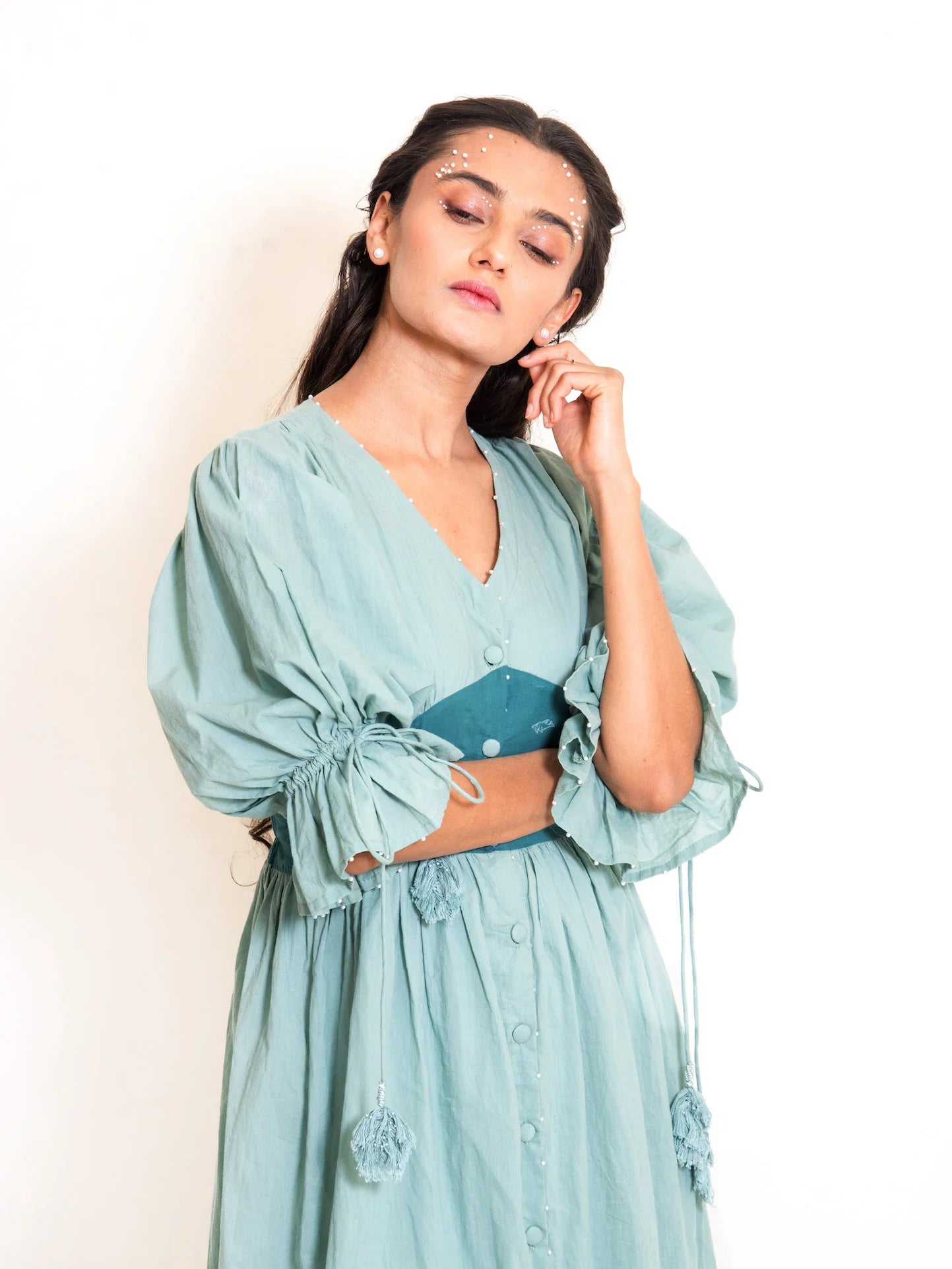 Turt Dress Mul Cotton - Mint Green