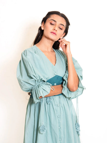 Turt Dress Mul Cotton - Mint Green