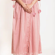 Turt Dress Mul Cotton - Onion Pink