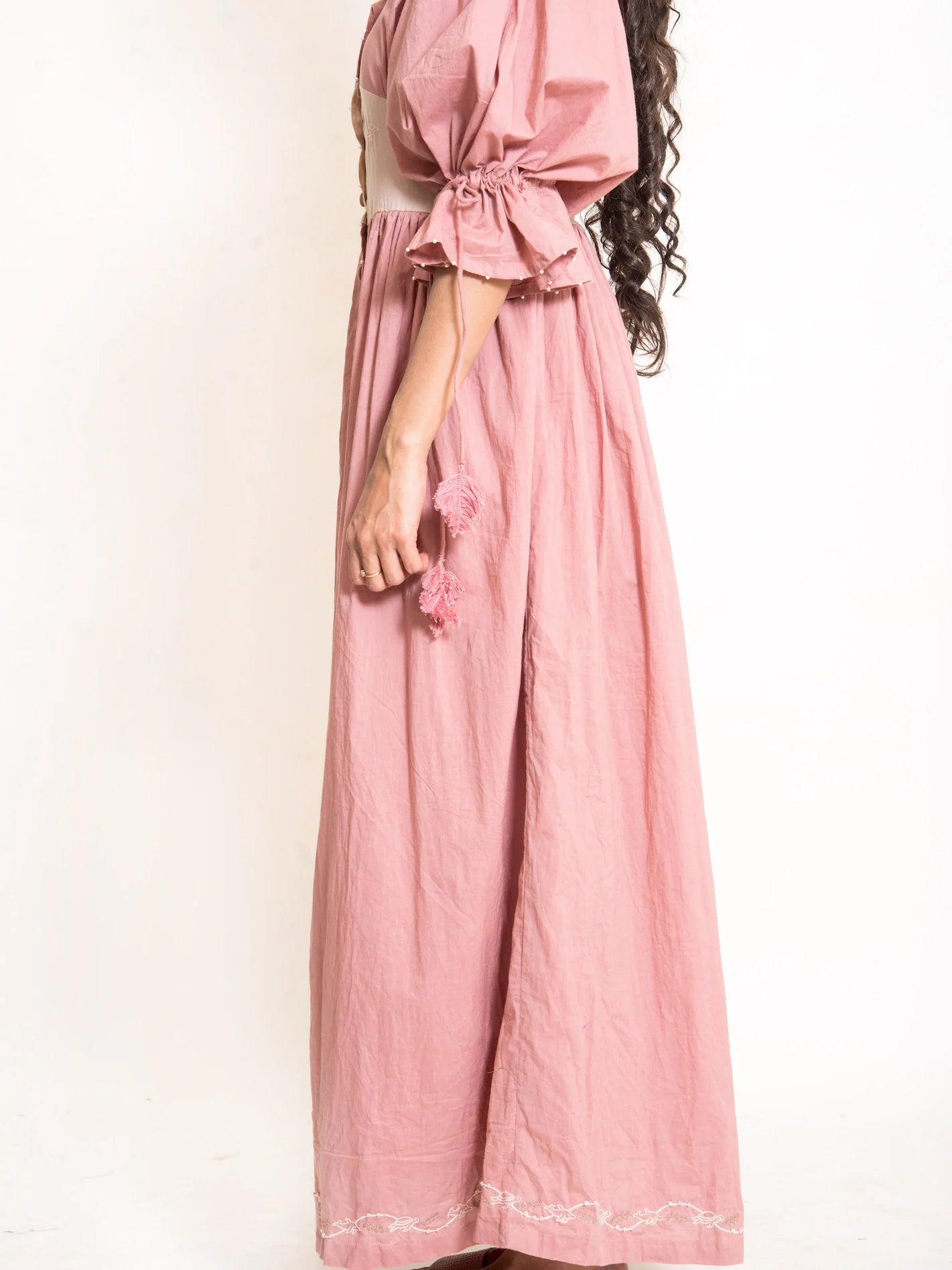 Turt Dress Mul Cotton - Onion Pink