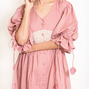 Turt Dress Mul Cotton - Onion Pink