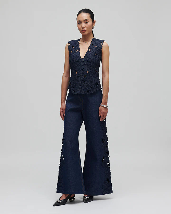 Waterlily Denim Vest