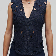 Waterlily Denim Vest